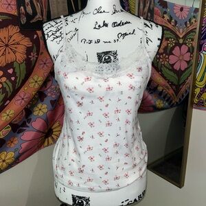 floral lace tank top